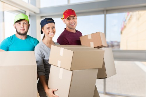 Careful transport of furniture and packed boxes during a small move