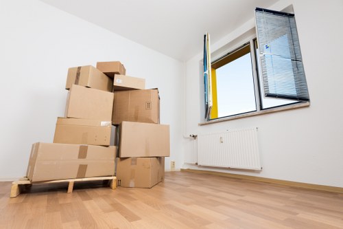 Organised household storage boxes in Shepherdsbush unit