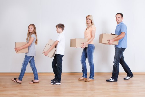 Organized storage boxes and belongings in Shepherdsbush